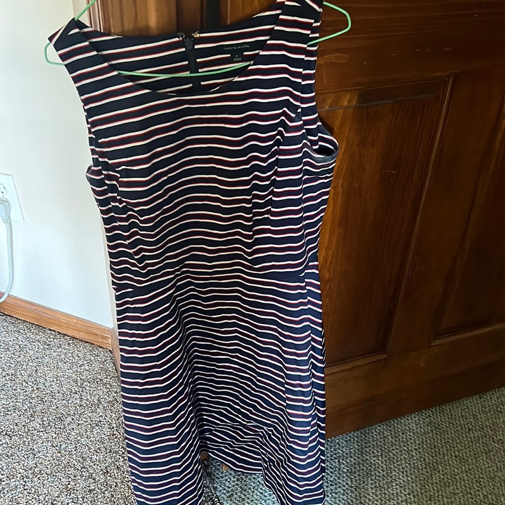 Tommy Hilfiger womens size 6 red, white, and blue striped dress